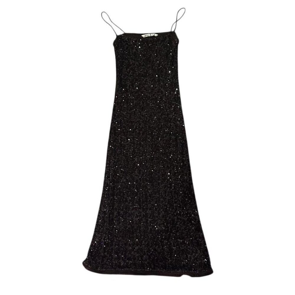 Zara Brown Sequin Midi Dress